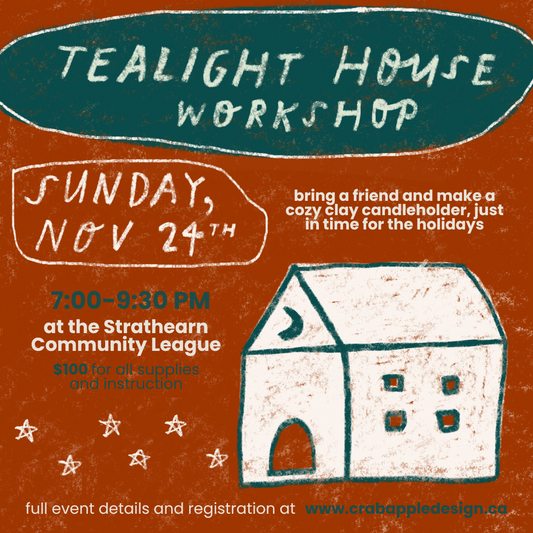 holiday clay workshop: tealight house